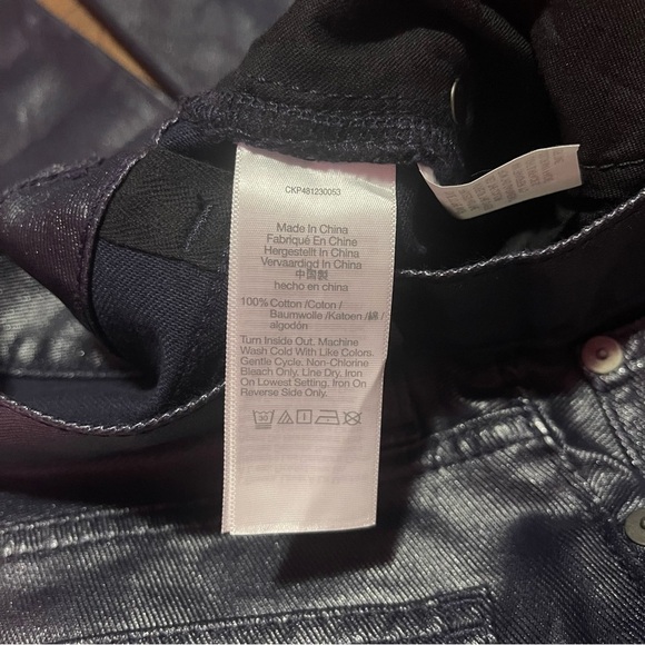 Madewell Jeans Women’s Size 28 Midnight Blue Foil 90's Straight High-Rise NWT - Picture 10 of 14